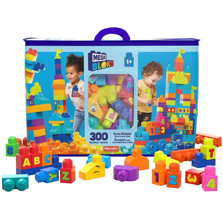 Fisher-Price, Bolsa de Mega Bloks con 300 Pzas — Imagen 3 de 4