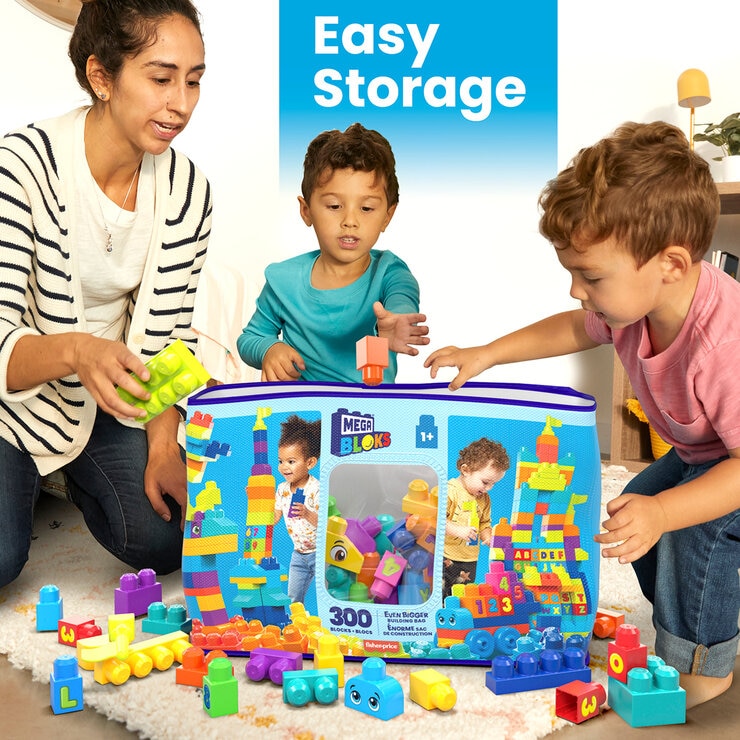 Fisher-Price, Bolsa de Mega Bloks con 300 Pzas — Imagen 4 de 4