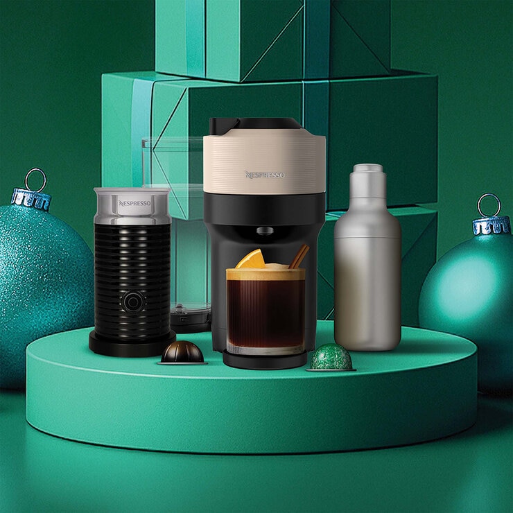 Nespresso, Cafetera Onpack Vertuo Pop Festive, Color Beige — Imagen 3 de 4