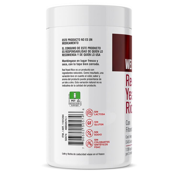 Weider Arroz de Levadura Roja 240 comprimidos — Imagen 3 de 3