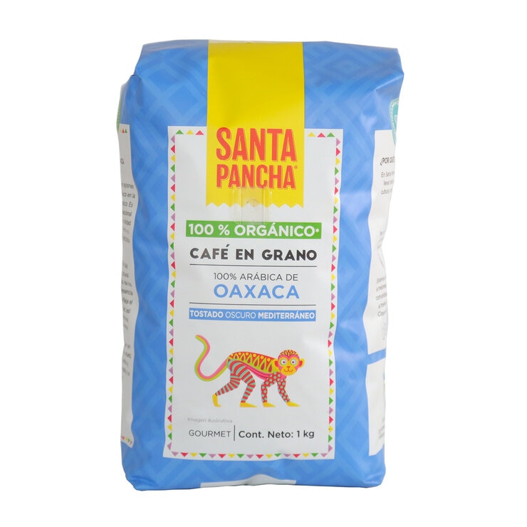 Santa Pancha Café en Grano 100% Arábica de Oaxaca 1 kg