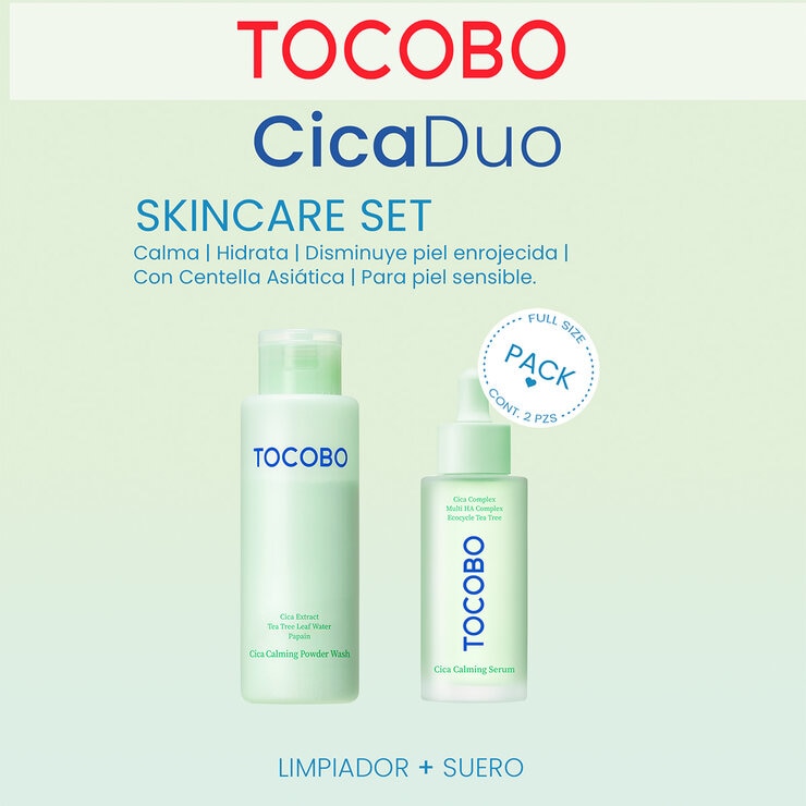 Tocobo, Cica Duo, Set de 2 piezas, Limpiador Facial y Suero Facial — Imagen 2 de 3