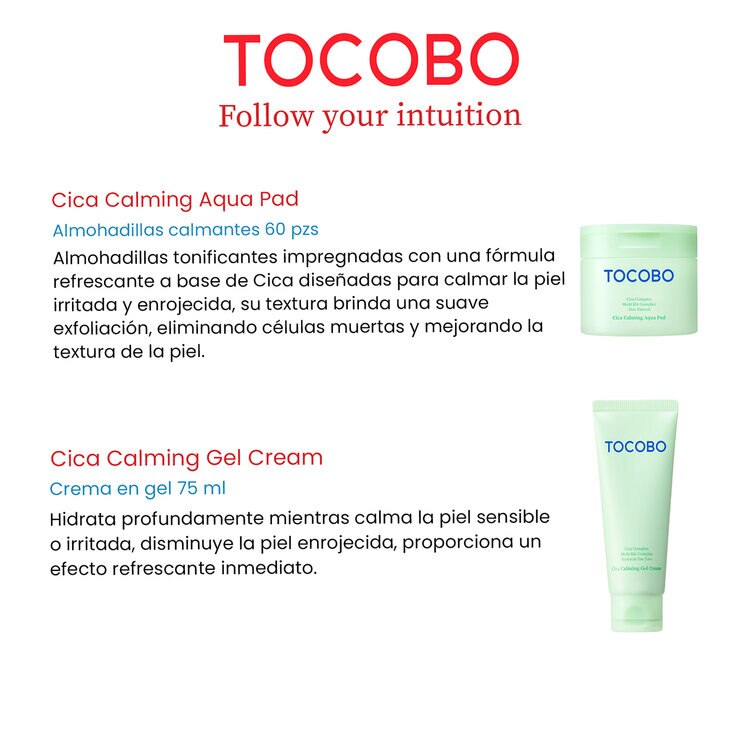 Tocobo, Calming Power, Set 2 piezas, Almohadillas Calmantes y Crema en Gel — Imagen 2 de 3