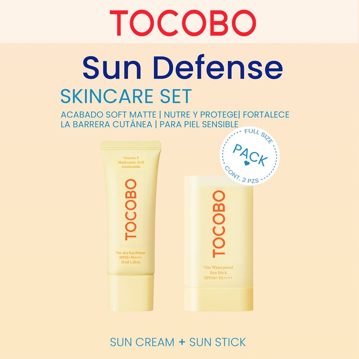 Tocobo, Sun Defense, Set de 2 piezas, Crema en Gel y Prebase Solar — Imagen 2 de 3