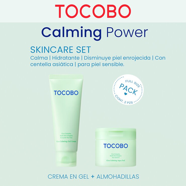 Tocobo, Calming Power, Set 2 piezas, Almohadillas Calmantes y Crema en Gel — Imagen 3 de 3