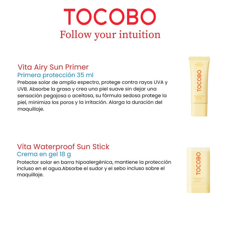 Tocobo, Sun Defense, Set de 2 piezas, Crema en Gel y Prebase Solar — Imagen 3 de 3