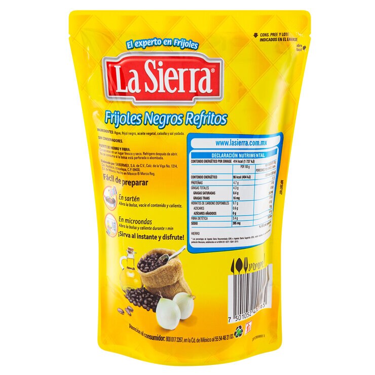 La Sierra Frijoles Negros Refritos 6/430 g — Imagen 2 de 4