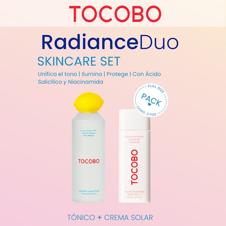 Tocobo, Radiance Duo, Tónico y Crema Solar — Imagen 2 de 3
