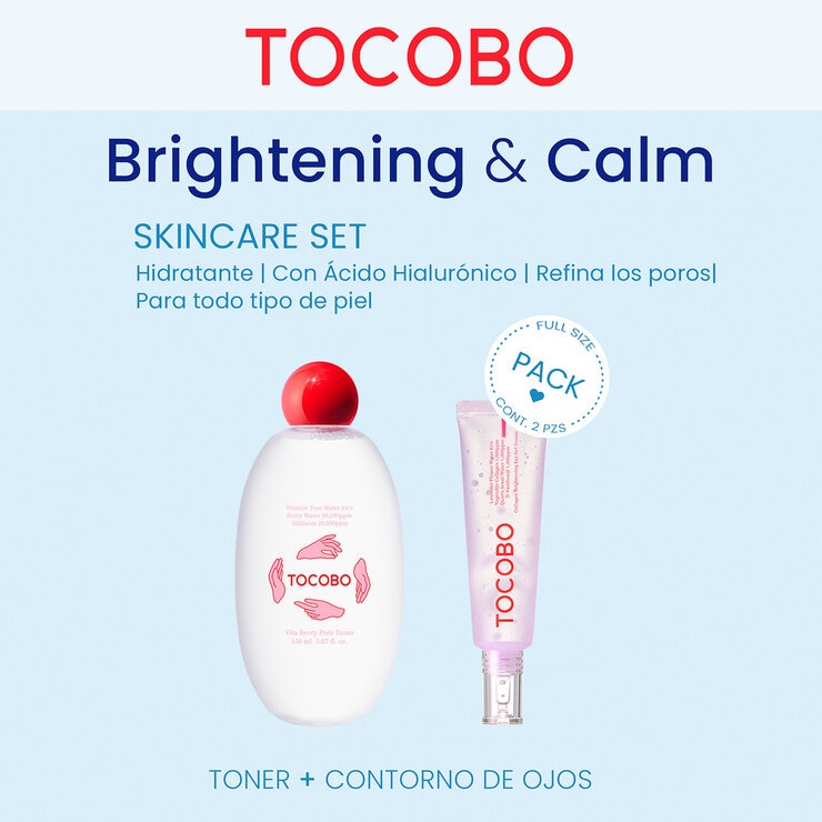 Tocobo, Brightening&Calm, Set 2 piezas, Contorno Ojos y Tónico — Imagen 2 de 3