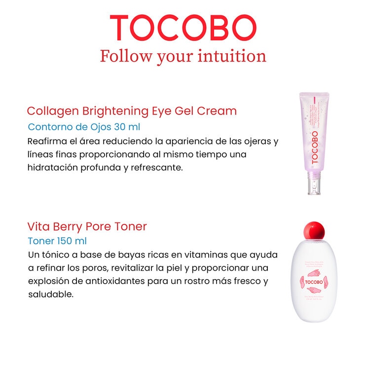 Tocobo, Brightening&Calm, Set 2 piezas, Contorno Ojos y Tónico — Imagen 3 de 3