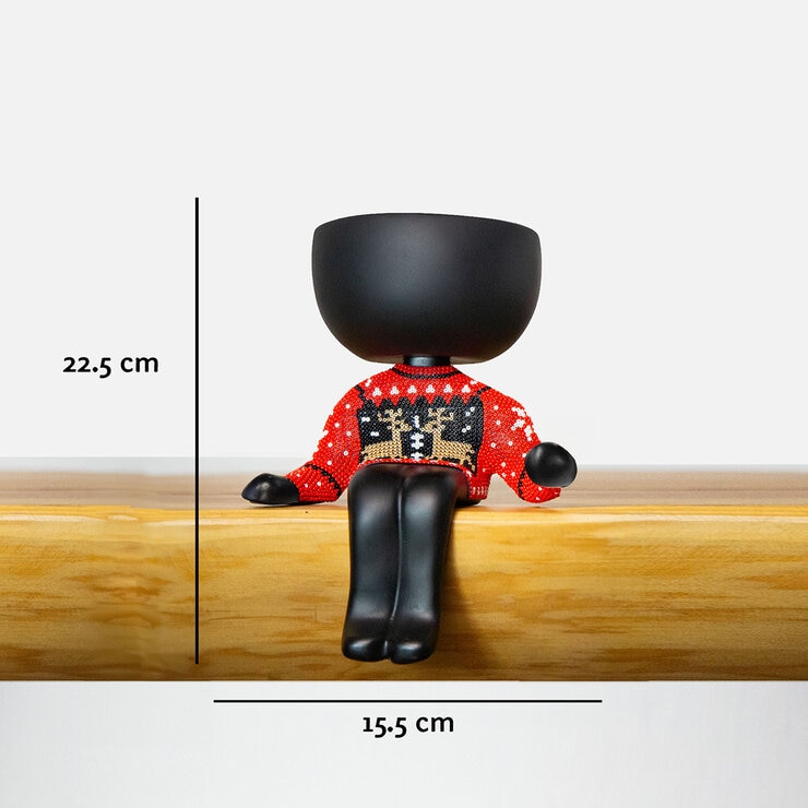 Estudio Floga, Robert Set de 2 Macetas estilo Huichol de Sueter Navideño — Imagen 3 de 4
