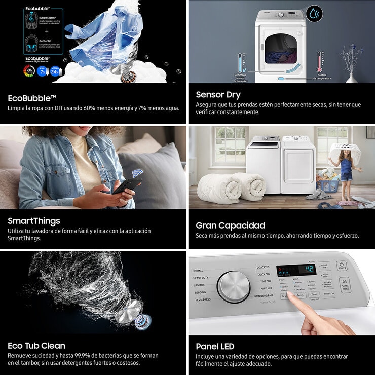 Samsung Combo Lavadora Y Secadora 23 y 24 kg — Imagen 2 de 4