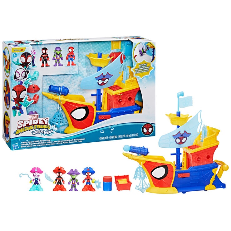 Spidey & Friends Barco Pirata con Telarañas y Burbujas — Imagen 1 de 4