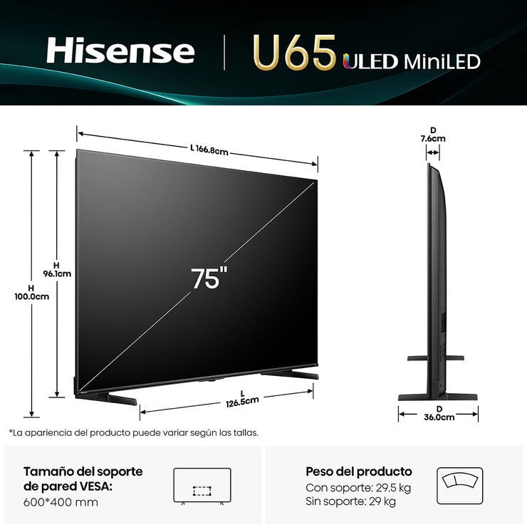 Hisense Pantalla MiniLed 75" — Imagen 2 de 4