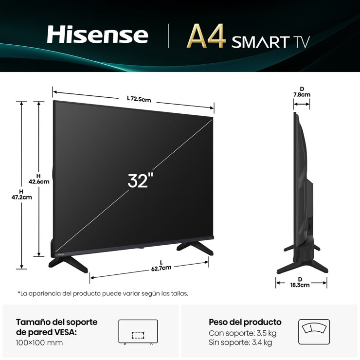 Hisense Pantalla HD FireTV 32" — Imagen 4 de 4