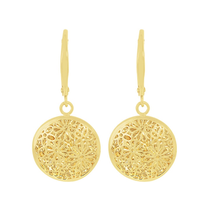 Aretes, Oro Amarillo de 14K — Imagen 3 de 4