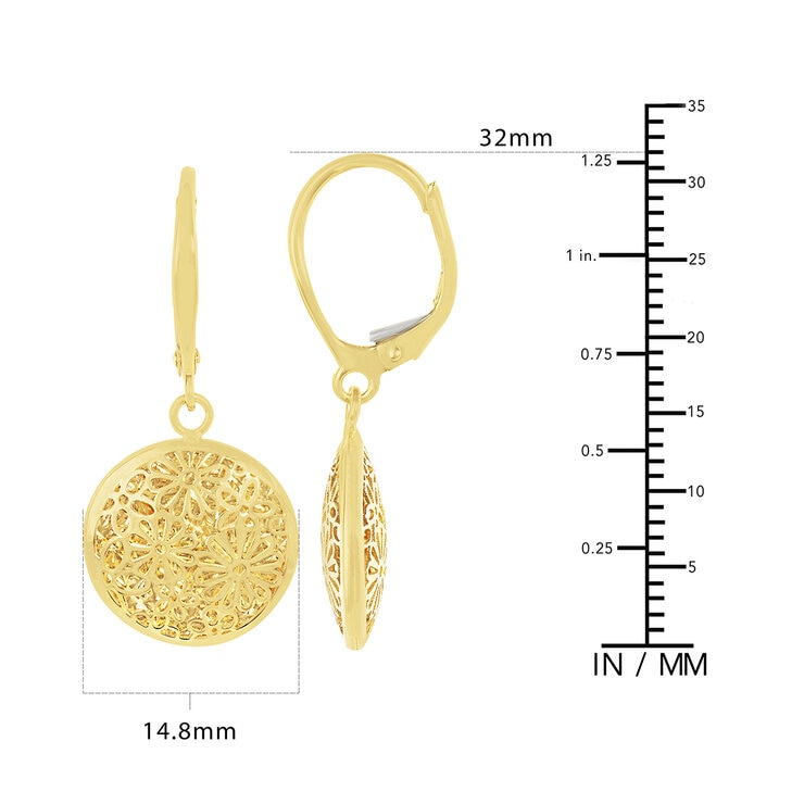 Aretes, Oro Amarillo de 14K — Imagen 2 de 4
