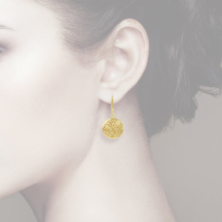 Aretes, Oro Amarillo de 14K — Imagen 4 de 4