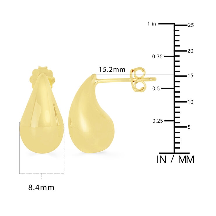Aretes, Oro Amarillo de 14K — Imagen 3 de 4
