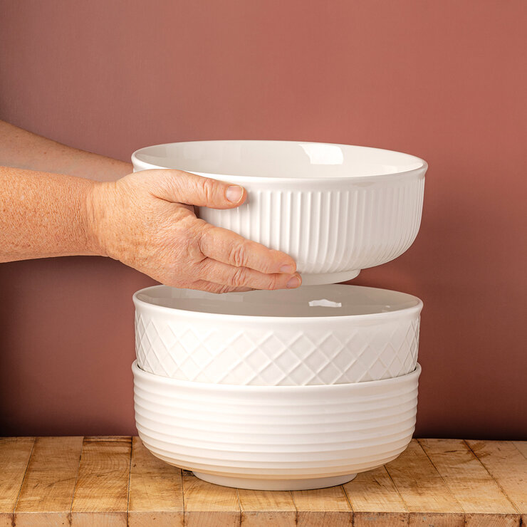 Trudeau Juego de Tazones de Porcelana para Servir, 3 piezas — Imagen 2 de 4