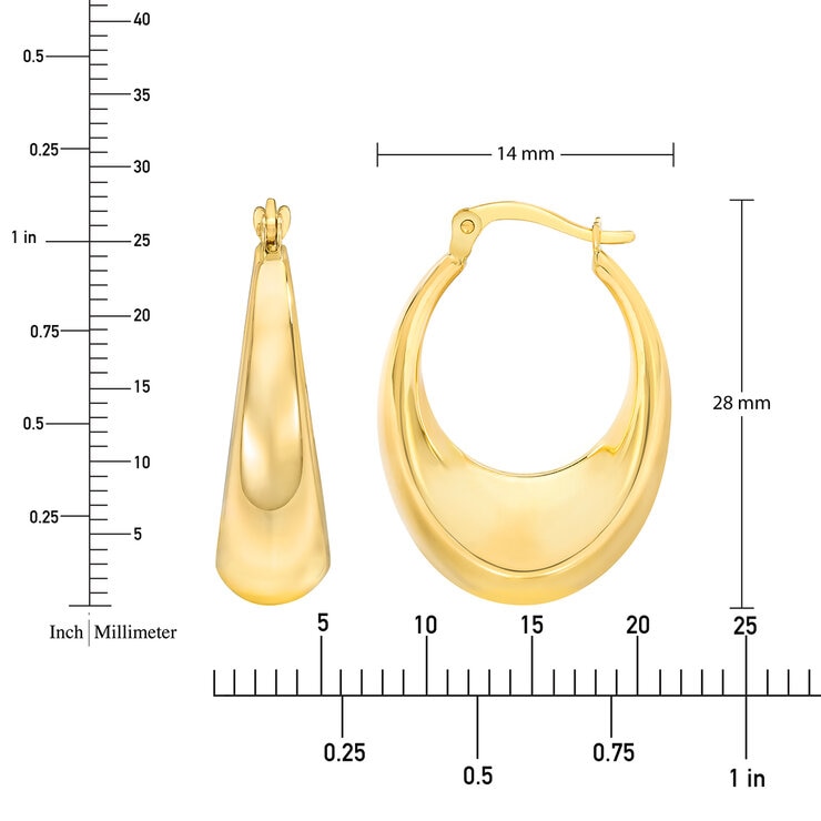 Aretes, Oro Amarillo de 14K — Imagen 3 de 4