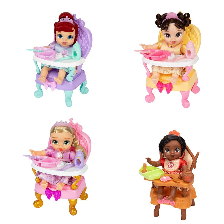 Disney Princesas Bebé con Silla Alta y Accesorios, Varios modelos