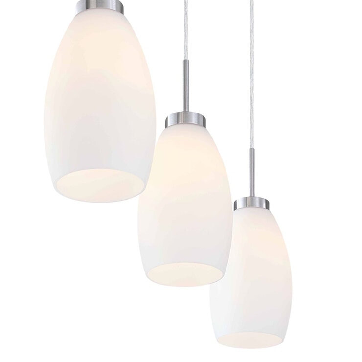 Estevez, Lámpara Colgante de 3 Focos, Modelo Sevilla, Color Níquel — Imagen 3 de 4