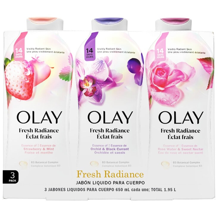 Olay Fresh Radiance, Jabón líquido para Cuerpo, 3 pzas de 650 ml — Imagen 1 de 4