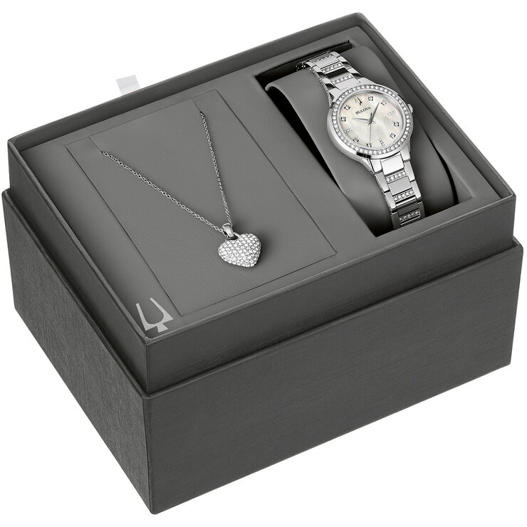 Bulova Box Set, Reloj y Collar para Dama — Imagen 2 de 4