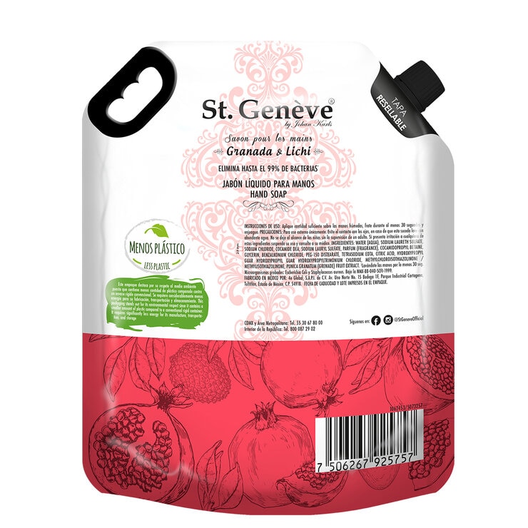 St. Geneve Jabón Líquido Granada y Lichi 4 L — Imagen 2 de 2