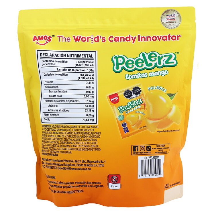 Amos Peelerz Gomitas de Mango 34/30 g — Imagen 4 de 4
