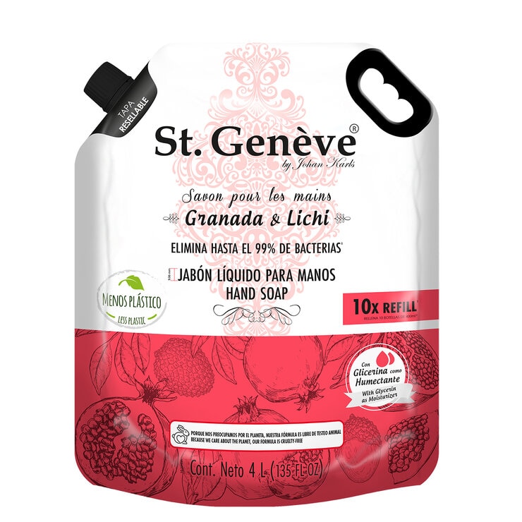 St. Geneve Jabón Líquido Granada y Lichi 4 L — Imagen 1 de 2