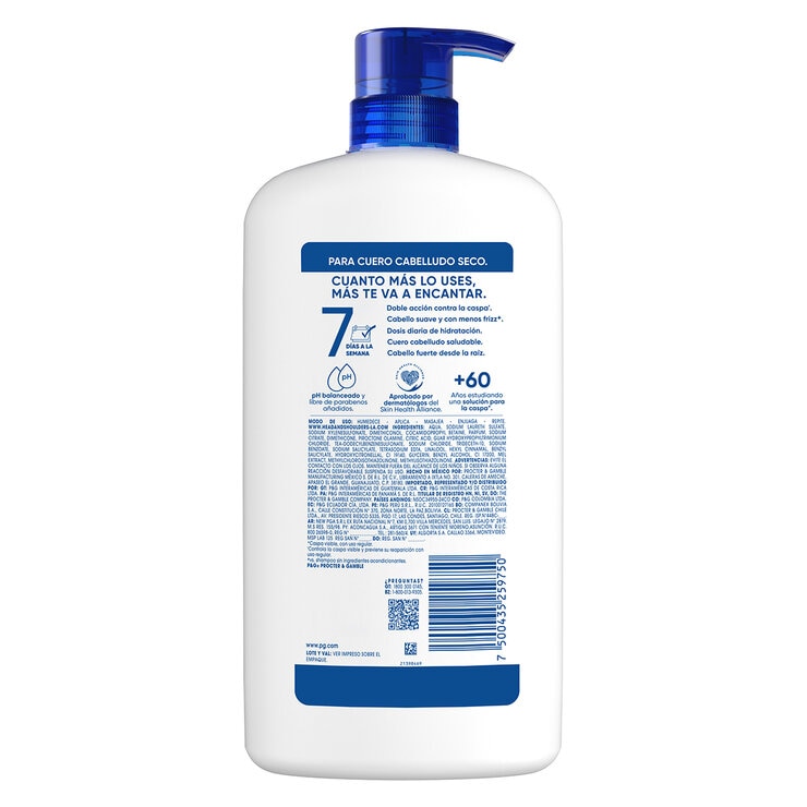 Head & Shoulders Shampoo Hydrahoney 1 L — Imagen 4 de 4
