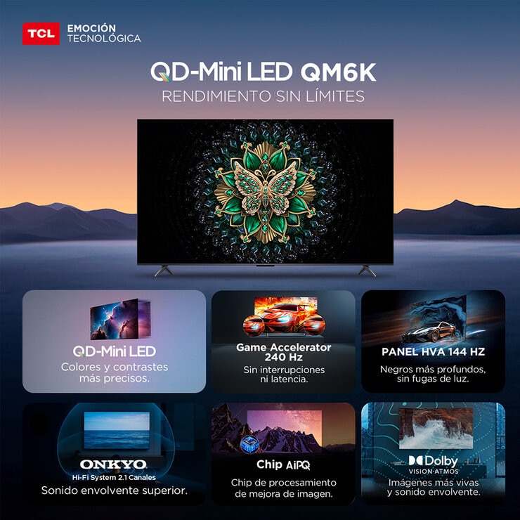 TCL Pantalla 75" MINI LED 4K Google TV — Imagen 2 de 4