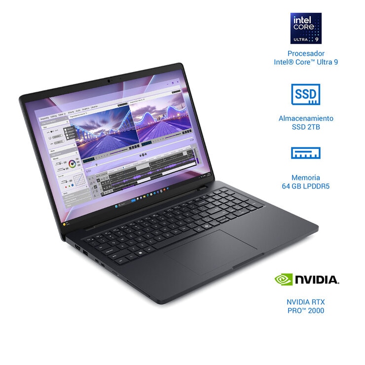 DELL Pro Max 16 Premium Laptop 16" Ultra HD+ Tandem OLED Intel Core Ultra 9 64GB 2TB — Imagen 2 de 4