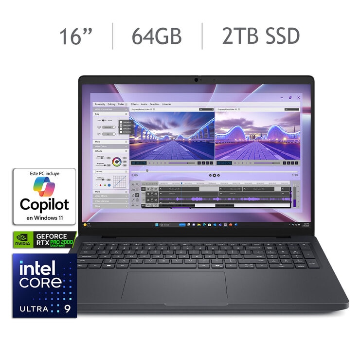 DELL Pro Max 16 Premium Laptop 16" Ultra HD+ Tandem OLED Intel Core Ultra 9 64GB 2TB — Imagen 1 de 4