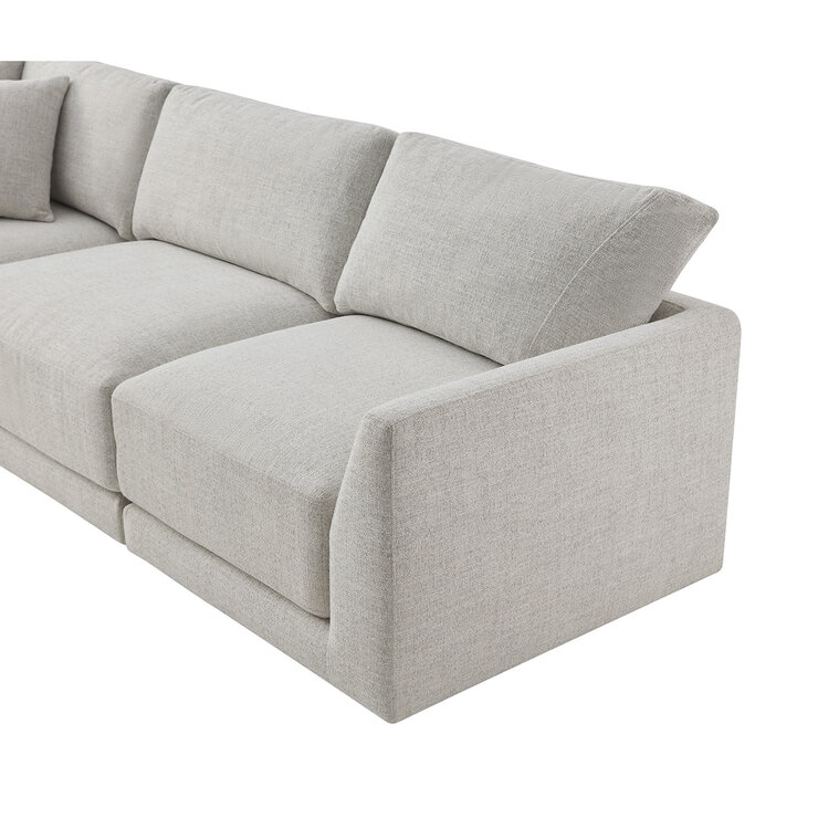 Aiden & Ivy, Dayna, Sofá Modular de Tela de 4 Piezas con 2 Almohadas — Imagen 4 de 4