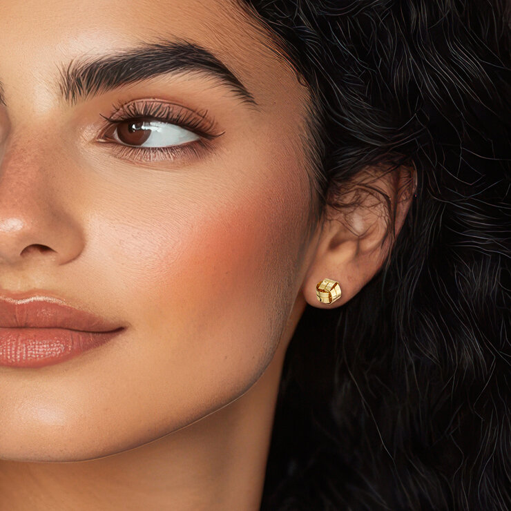 Aretes, Oro Amarillo 14K, Love Knot — Imagen 2 de 4
