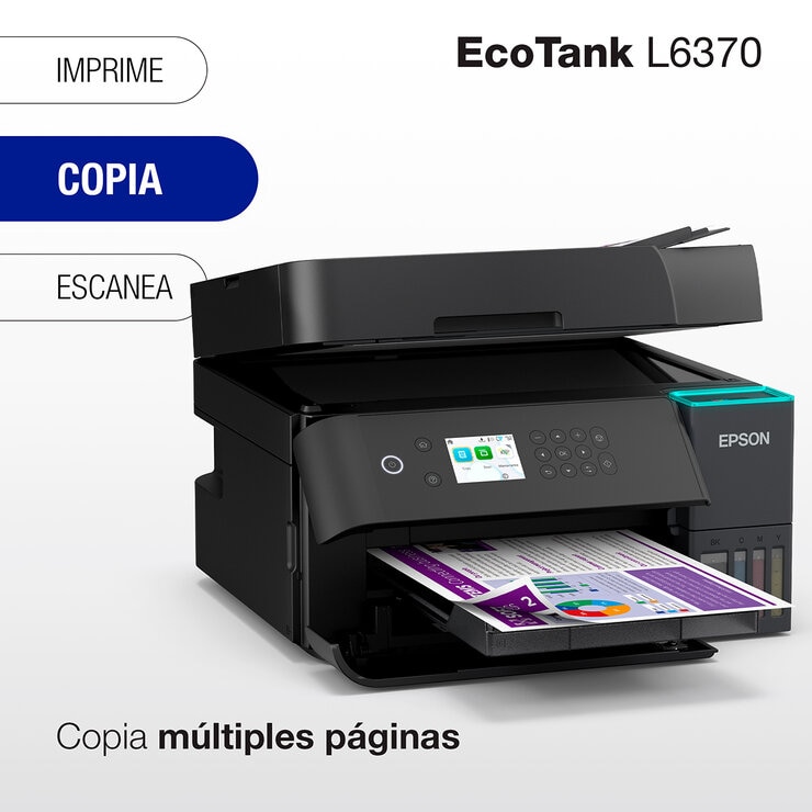 Epson EcoTank L6370 Impresora Multifuncional a color Wifi y Duplex — Imagen 2 de 4