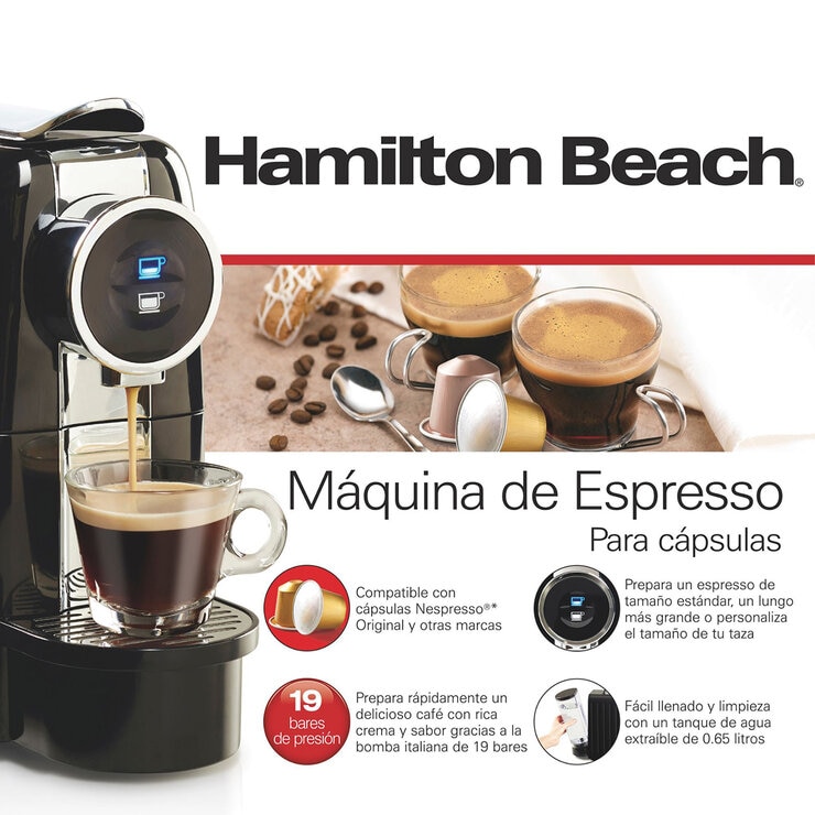 Hamilton Beach Cafetera Compatible con Cápsulas Nespresso Original — Imagen 2 de 4