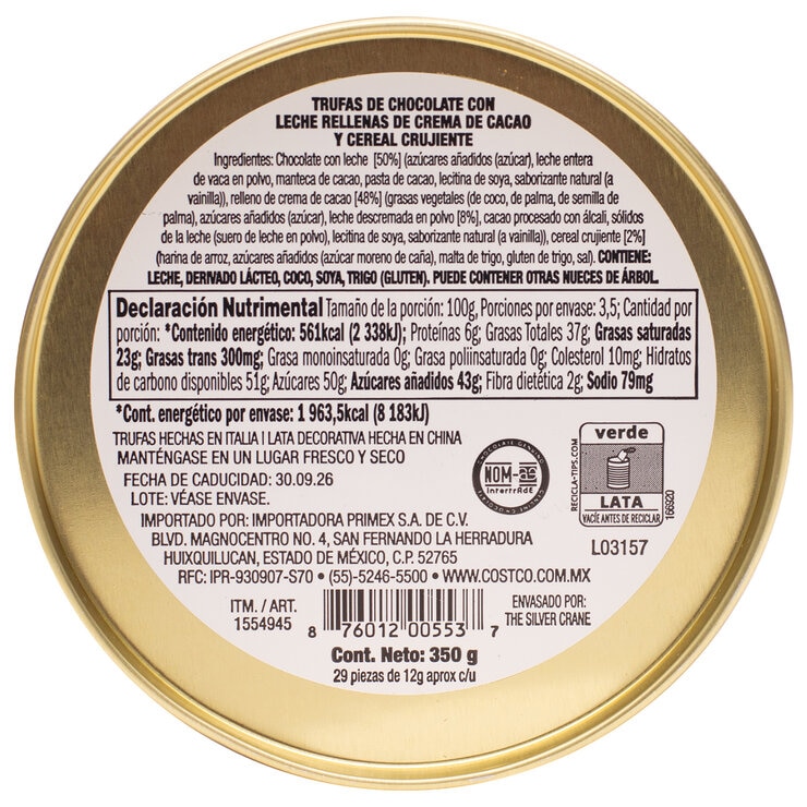 Silver Crane Cascanueces con Trufas de Chocolate con Leche 350 g — Imagen 2 de 2