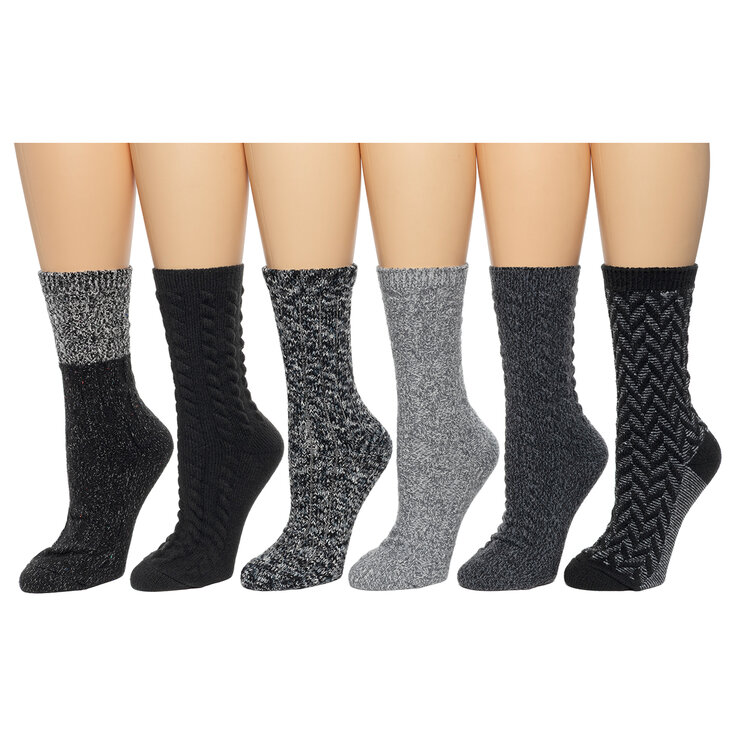 Bearpaw Calcetas para botas 6 pares para Dama Varios colores — Imagen 1 de 2