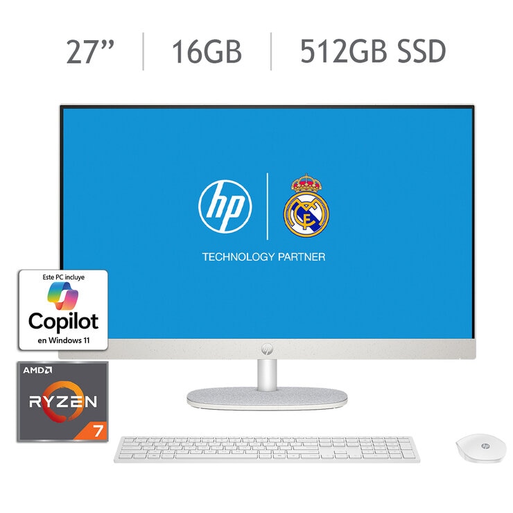 HP All In One 27-cr0275la Desktop 27" FHD AMD Ryzen 7 16GB 512GB SSD — Imagen 1 de 4