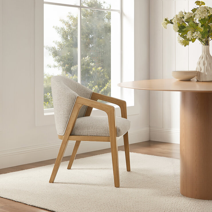 Silla de Comedor de Tela — Imagen 4 de 4