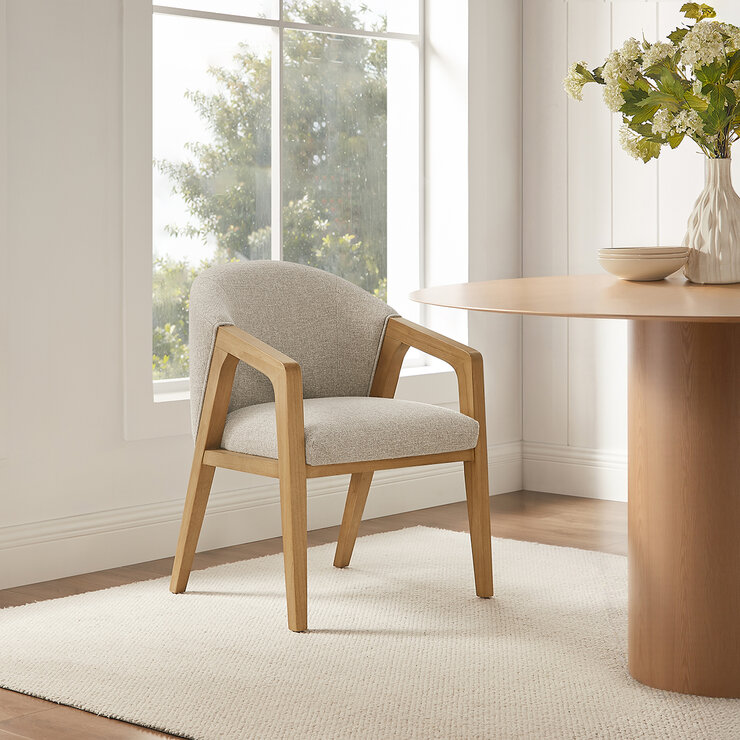 Silla de Comedor de Tela — Imagen 1 de 4