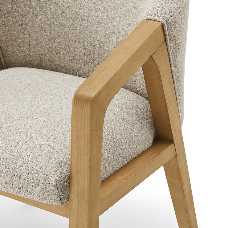 Silla de Comedor de Tela — Imagen 2 de 4