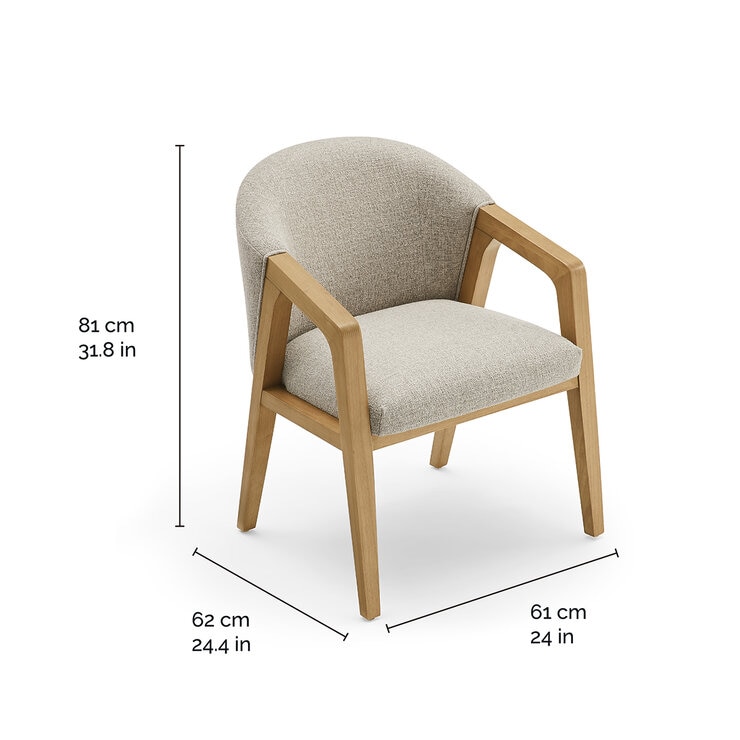 Silla de Comedor de Tela — Imagen 3 de 4