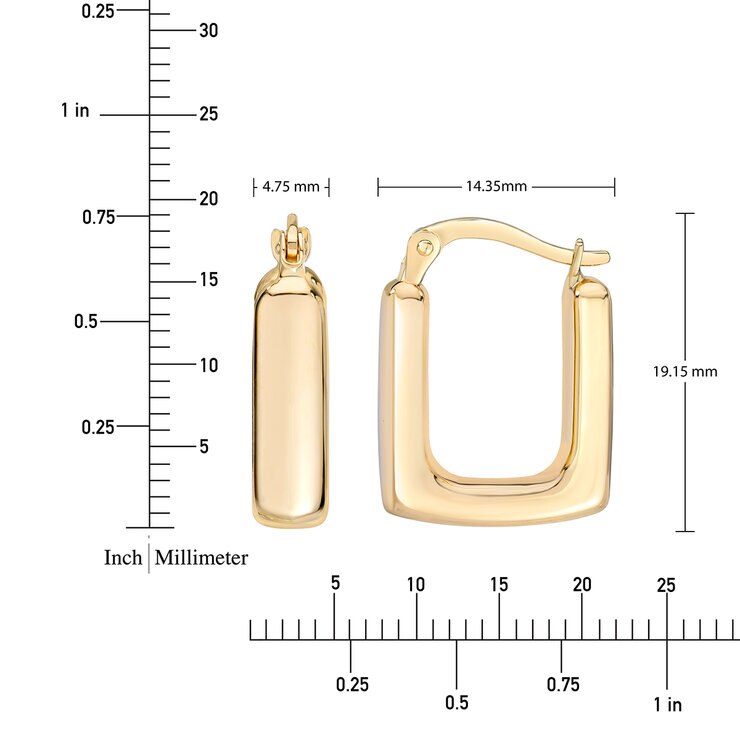 Aretes, Oro Amarillo de 14K — Imagen 4 de 4