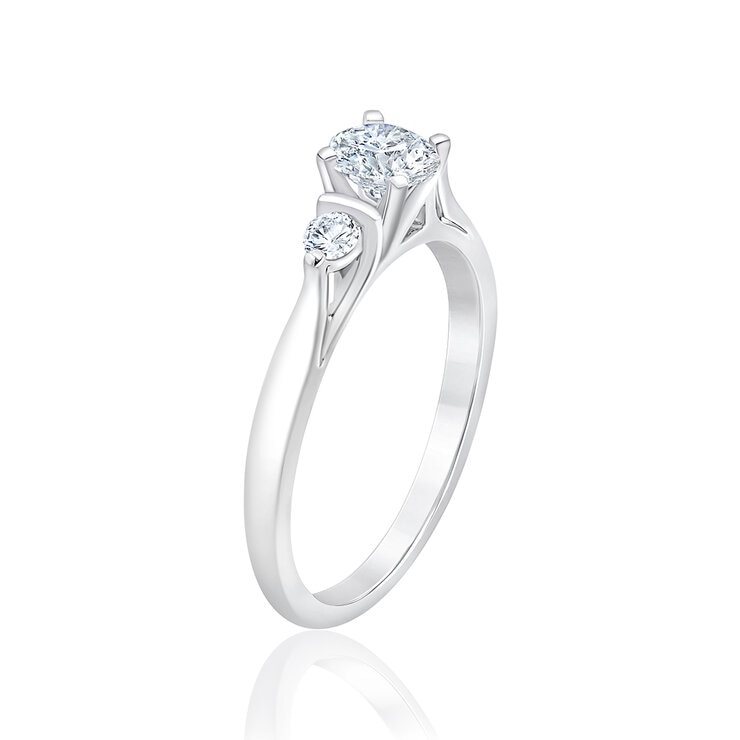 Anillo, Diamantes, 0.60ctw, Oro Blanco 14K — Imagen 4 de 4