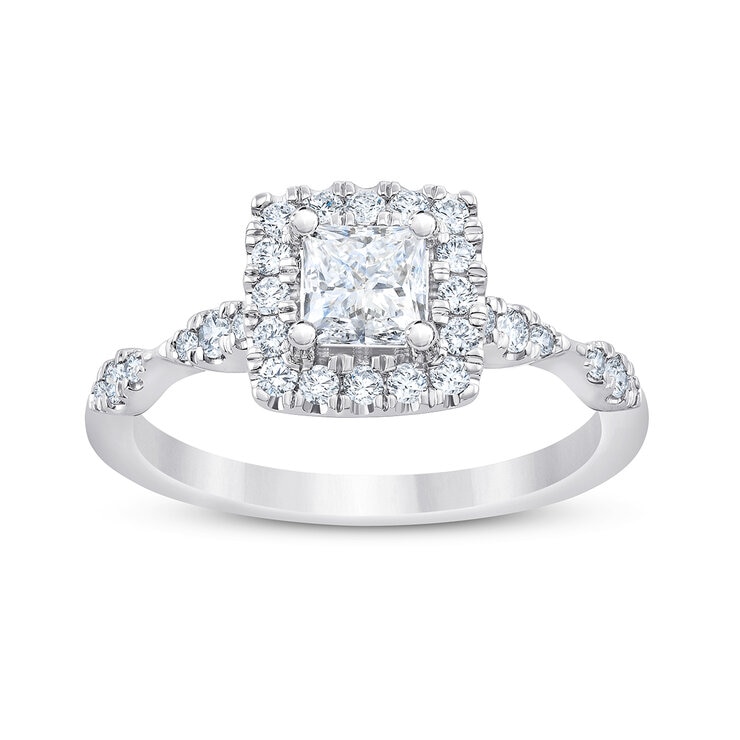 Anillo, 0.83 CTW, Diamante en Platino